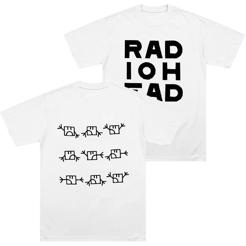 Radiohead Semaphore T-shirt Alternative Rock Band Cotton Long Short Sleeves Male Tops Clothing Women Men Vintage Casual T Shirts