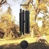 41" Black Aluminum Tube Wind Chime: Outdoor Metal Hanging Ornament with Complete Specs
