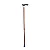 Elderly Support Walking Cane Aluminum Adjustable Trekking Stick With Wooden T-Handle Indoor Outdoor Use