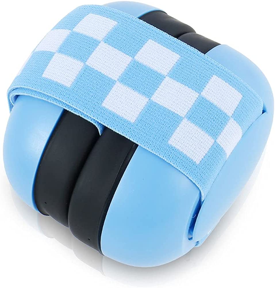 

Детские защитные наушники для ушей, защита слуха, сон, шумоподавление, наушники с эластичным регулируемым оголовьем синий