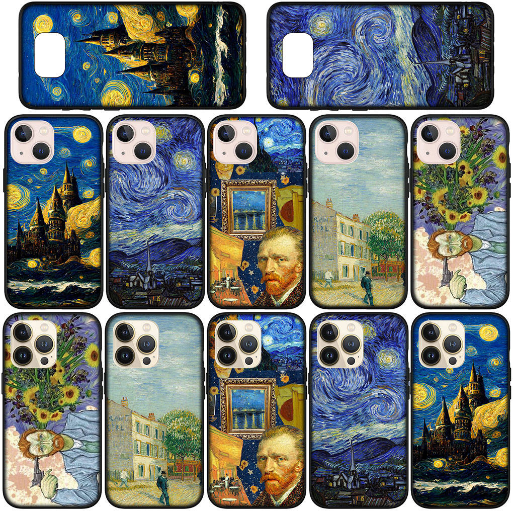 Husă Telefon pentru Samsung Galaxy S25 S24 S23 iPhone 16 15 Xiaomi Redmi Note 14 13 12 16E X 11 Pro Max OPPO Moto Huawei Tapet Floarea Soarelui Van Gogh Husă