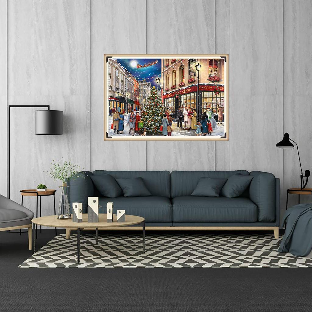 1000 Pieces Merry Christmas Jigsaw Puzzles for Adults Home Decor Games Family Fun Floor Puzzles Educational Toys for Kids