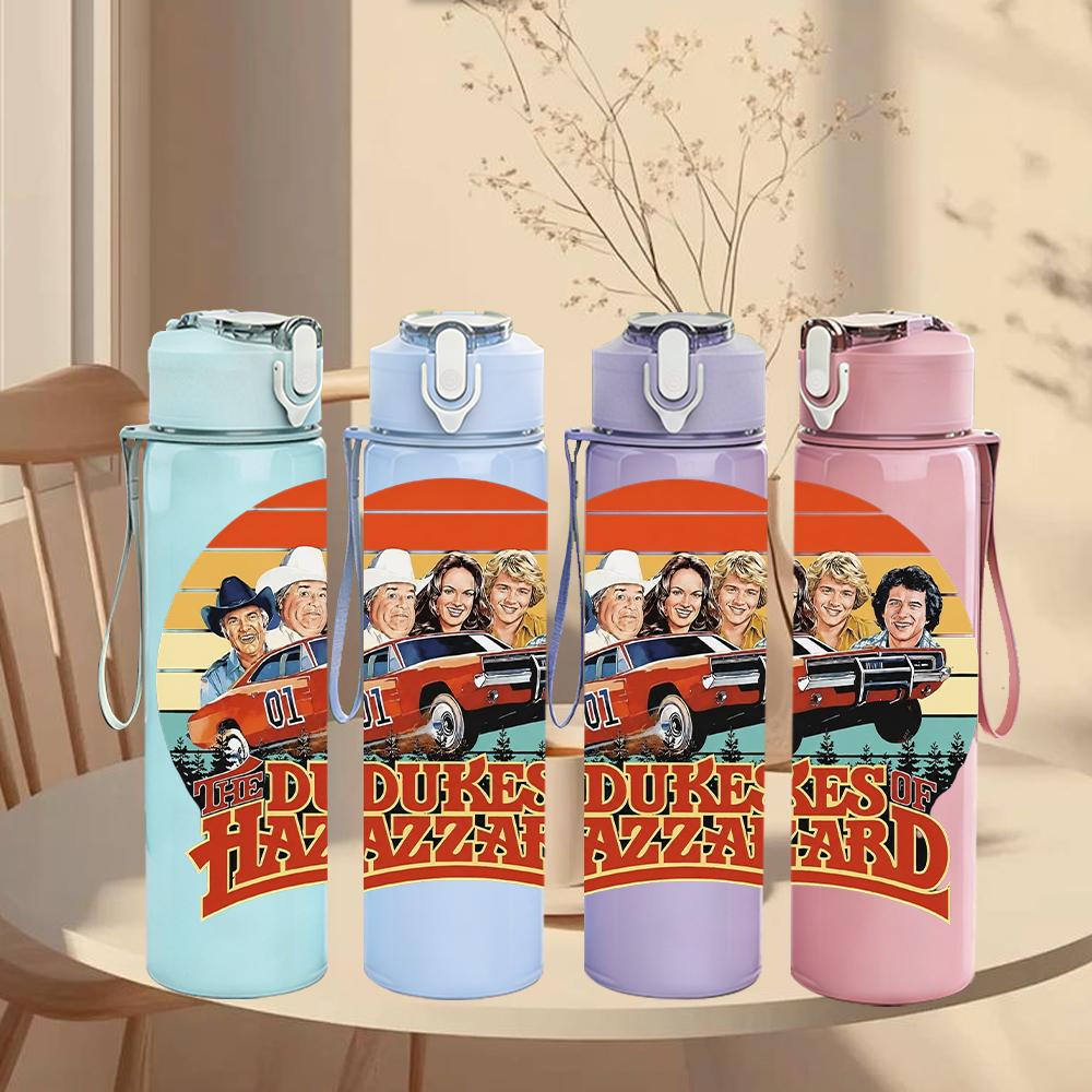 1PC Retro Group Beach Family Photo Print 750ml Portable Sports Water Bottle Leakproof Travel Gym Drink Cup