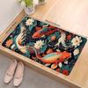 Vibrant Koi Fish Print Non-Slip Washable Indoor Outdoor Floor Rug Doormat for Entryway Bathroom Kitchen Home Decor Gift