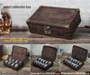 Handmade Crazy Horse Leather 12-Slot Watch Storage Box