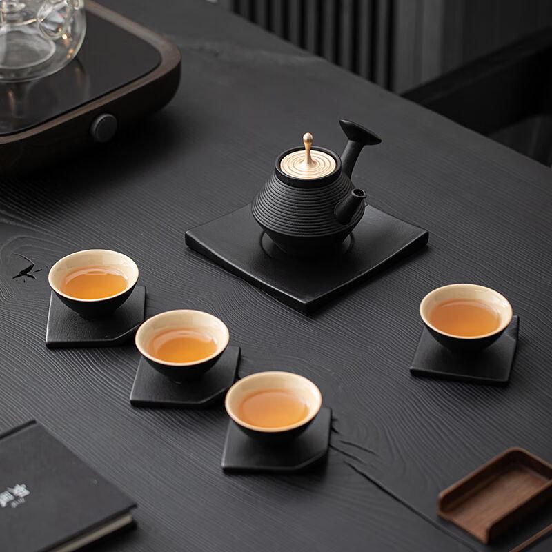 Japanese Light Luxury Kung Fu Tea Set: Elegant Teapot & Tea Cups for Elder Gifts & Souvenirs