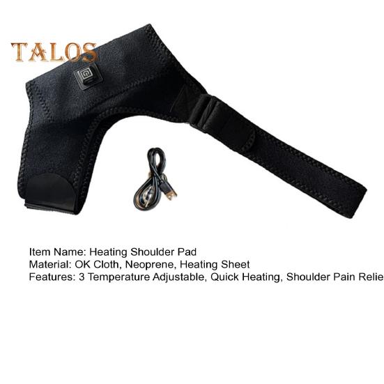 Beheiztes Schulterpolster, USB, 3 Temperatureinstellungen, einstellbar, für Männer und Frauen, zur Linderung von Schmerzen und Steifheit in der Schulter, elektrisches beheiztes Schulterpolster