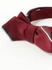 [BEAMS PLUS] Silk Wide Regimental Tie Bow Tie for Men, Wine Free, 38440090107