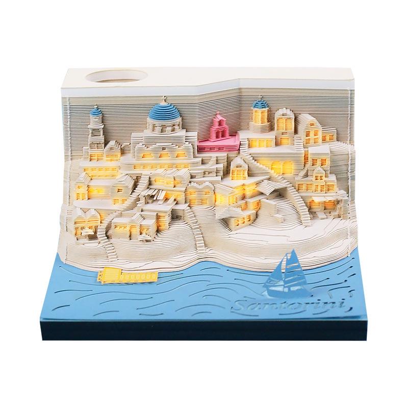 3D Stereoscopic Sticky Note Sculpture 2026 Calendar: Creative Tear-off Convenience Pad and Desktop Ornament