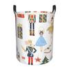 Christmas Nutcrackers Stars Ballerina Violin Dirty Laundry Baskets Foldable Large Waterproof Clothes Storage Basket  Home Kids