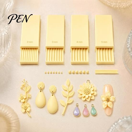Miniature Crafting Tool 4Pcs/Set Clay Gel Ball Makers, Polymer Rollers, 2mm 3mm 4mm 5mm Roller for Sphere Shaper Nail Art Bead Rollers 3D Flowers,