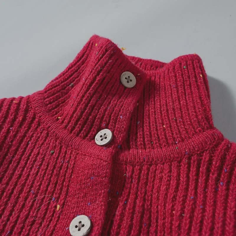Children's Korean Turtleneck Sweater: New Colorful Knit Cardigan for Autumn, Winter, and Christmas.