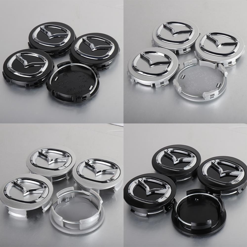 56MM Car Wheel Center Cap Logo Hub Cover Badge Sticker Accessories For Mazda Axela Demio Atenza CX5 CX3 CX7 CX30 CX60 CX9 MX5 MS