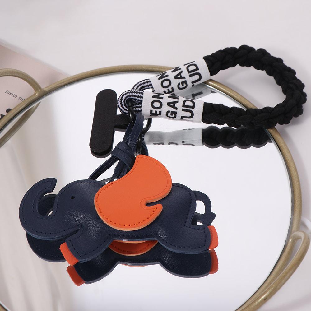 Animal Pendant Leather Keychain PU Leather Bag Charm Lovely Key Chain Holder  For Women