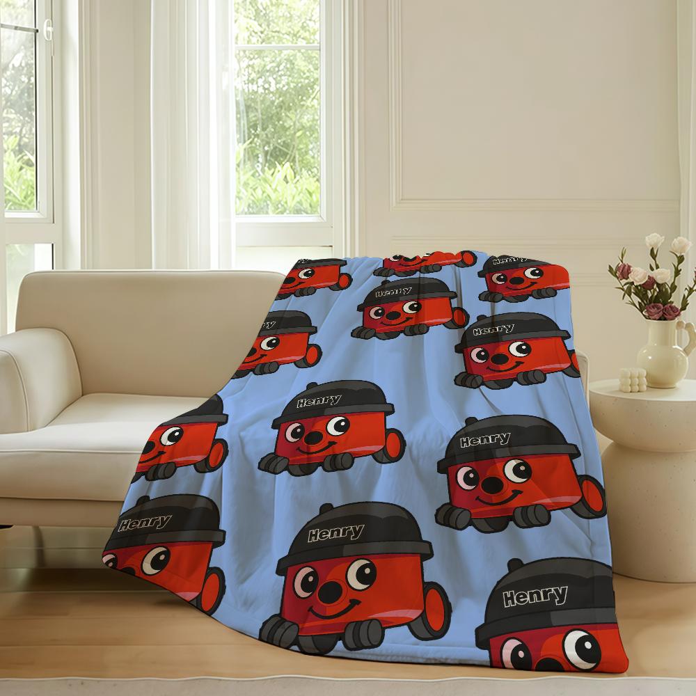 

Fashion print H-Henry H-Hoover-Manta Blanket For Sofa Office Bed Plane Travel Sleep Read Relax Camping Soft And Warm 30x40in