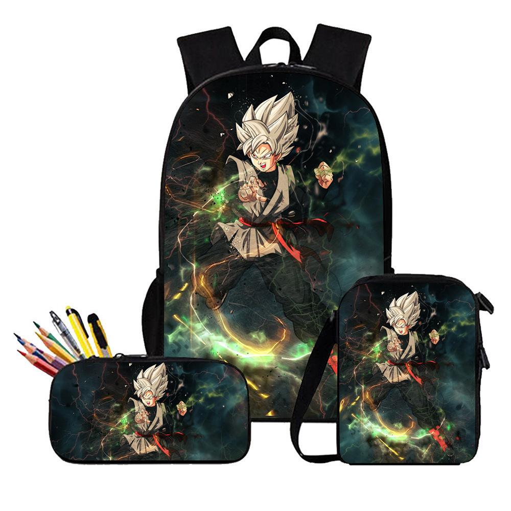 Primary And Secondary School Students Dragonball Schoolbag Three-Piece Cartoon Animation Backpack