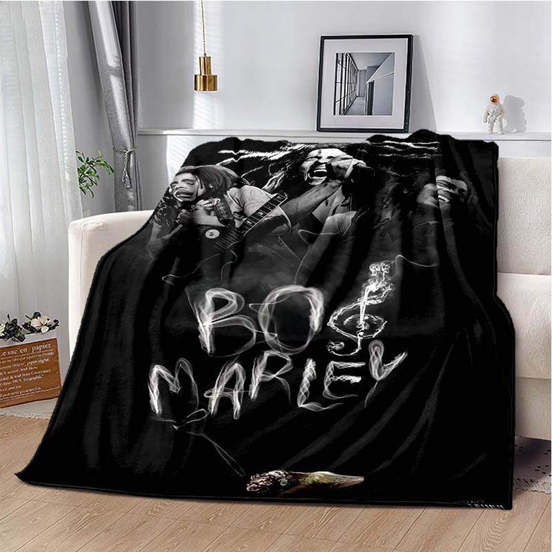 Bob Marley Music Throws Blanket for Kid Couch Sofa Travel Home Picnic Hiking Bed Beding Super Soft Flannel Blanket Birthday Gift