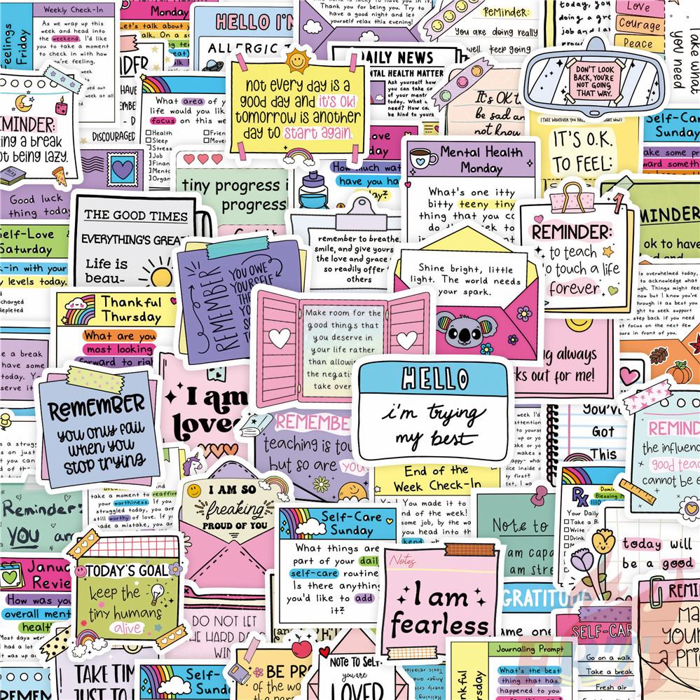 100Pcs/Set Funny Healing Label Art Series 02 Stickers DIY Scrapbooks Album Decor Decals Stickers