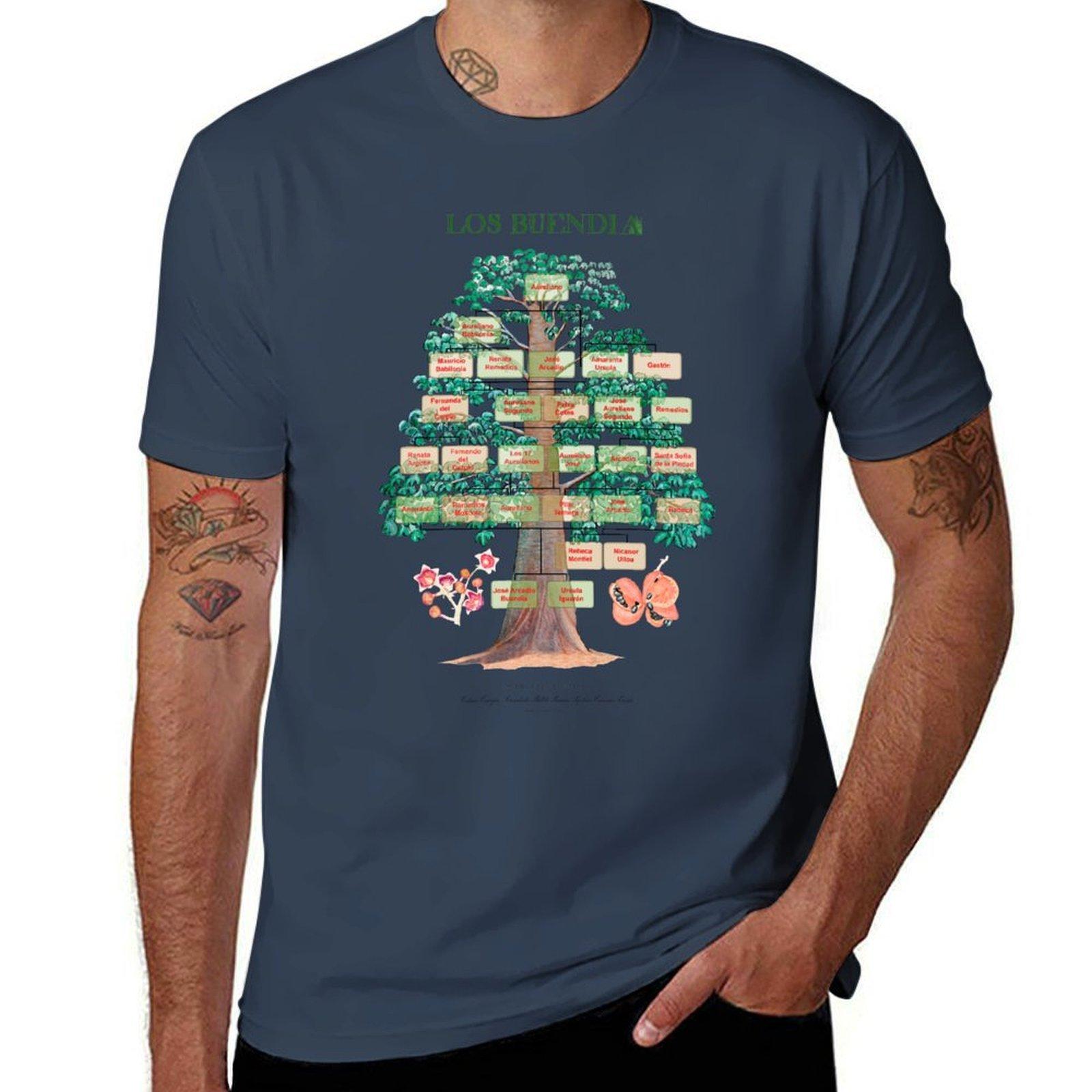 Los Buenda Family Tree One Hundred Years Of Solitude Tshirt Plus Size Basic Cotton Tshirt S