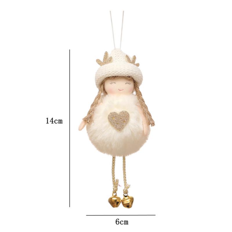 New Christmas plush angel girl pendant children's cute doll Christmas tree decoration pendant small pendant