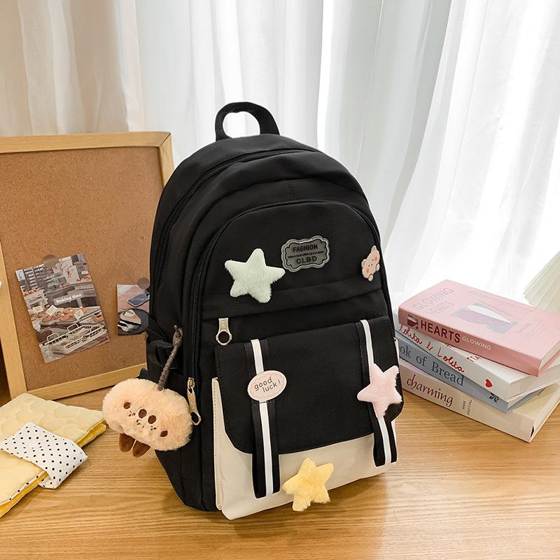High Value, Fresh and Sweet, Candy-colored Backpack, Lightweight and Large-capacity Backpack for Junior High School Students