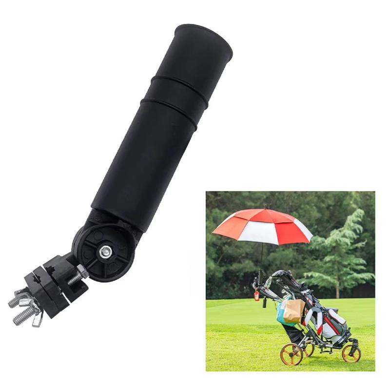 Universal Golf Cart Umbrella Holder Adjustable Golf Trolley Umbrella Stand Clip Buggy Baby Pram Wheelchair Umbrella Bracket
