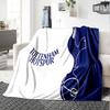 Tottenham Wappen Design Flanelldecke, Weiches Polyester, Modernes Design, Ganzjahres- für Camping, Reisen, Geschenke für Feiertage oder Geburtstage