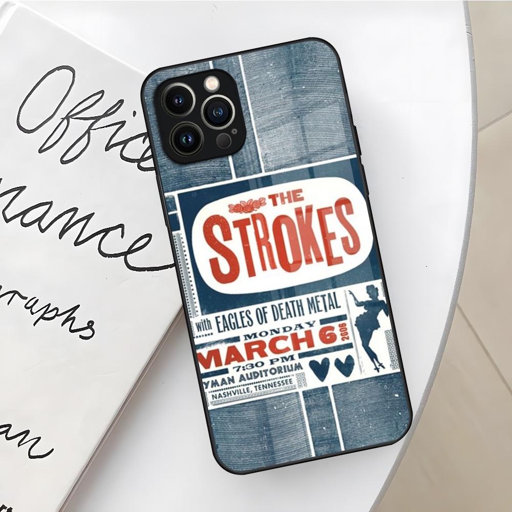 

The Strokes Phone Case for Iphone 16 15 14 12 11 13 Pro Max Mini X Xr Xs Se 8 Puls glass Cover iPhone14 ProMax