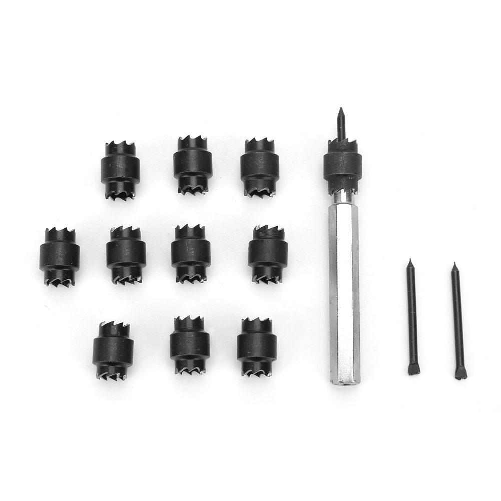 13pcs 3 8   HSS Double Sided Rotary Spot Weld Cutter Drill Bit Remover Tool Kit