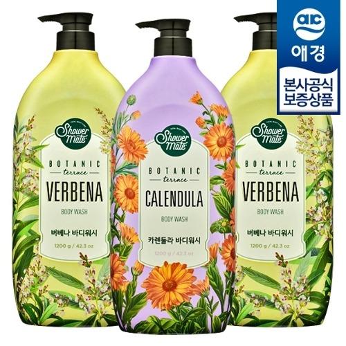 Shower Mate Botanic Terrace Body Wash 1200g x3_684386 Calendula body wash