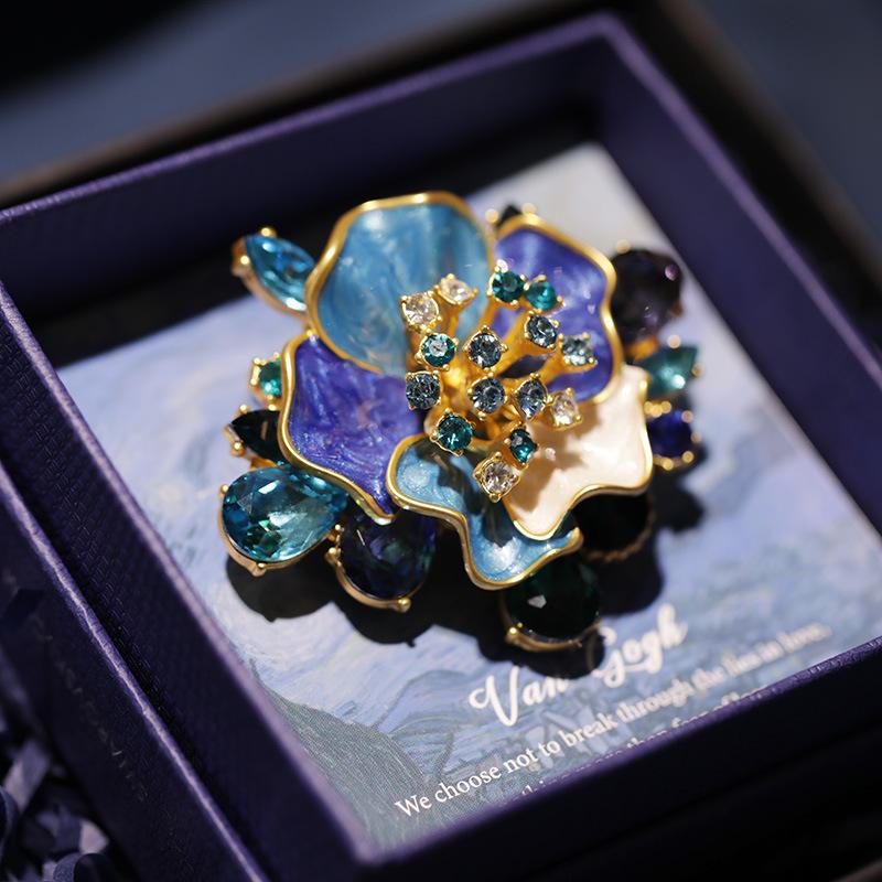 Senior Brooches Flower Leaf Brooch Pins for Women Suit Pendant  Fashion Brooches Jewelry