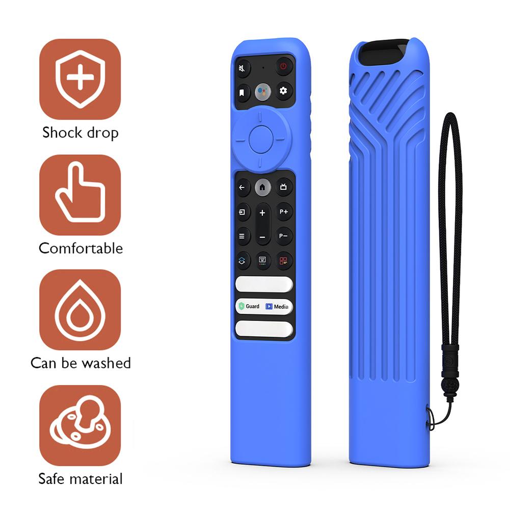 Silicone Remote Control Cover Case with Lanyard for RC902V FMR1 Voice Remote
