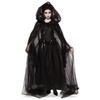 Hooded multi-color Halloween long mesh universal devil cloak flowing cloak cosplay as witch stage party costume