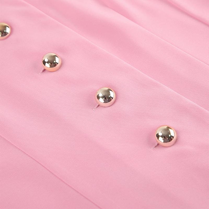 Damen Elegant Einreihiges Kleid Damen Slim Einfarbig Ärmellos Umlegekragen Mini Kleider Weiblich Sommer Mode Damenkleid