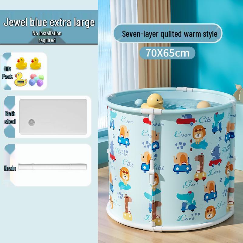 Upgraded Foldable No-Installation Bath Bucket for Adults and Children