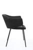 SARANO velvet upholstered chair, black