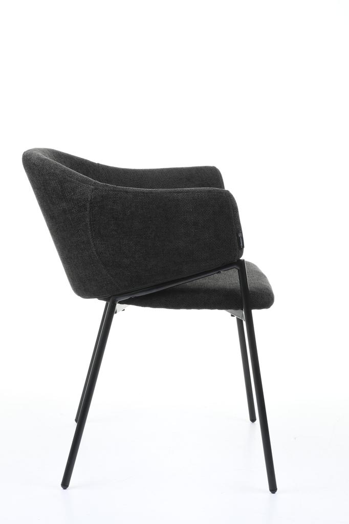 SARANO velvet upholstered chair, black