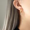 Trendy Zircon Pendant Earrings: 18K Gold-Plated Titanium Steel, Versatile Blogger Style