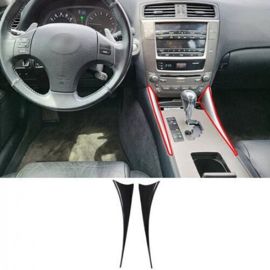 For Lexus IS F/250/350 2006-2013 Carbon Fiber Console Gear Shift Both Side Panel