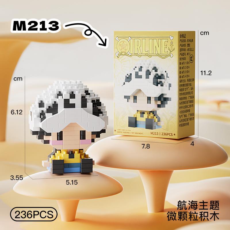 New Anime Piece Micro Action Figure Block Chopper 3d Anime Model Assembly Mini Diy Accessories Toys Surprise Gift For Fans
