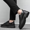 Spring and Summer Leather Shoes Men's Versatile Men's Shoes Casual Shoes Heightening Chef Shoes Black Work Shoes Martin Shoes Men