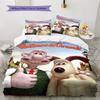 Wallace & Gromit Bedding Quilt Set Quilt Cover Pillowcase Home Decoration Birthday Gift (1 * duvet cover + 2 * pillowcase, without core)