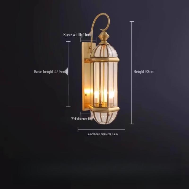 oeny Outdoor Copper Wall Lamp