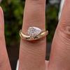 Sparkling Teardrop Shaped Zircon Geometric Women's Ring, Fashionable and Minimalist Design, Daily Party Jewelry Gifts