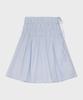 Belloel Smoked Shirred Midi Skirt Blue