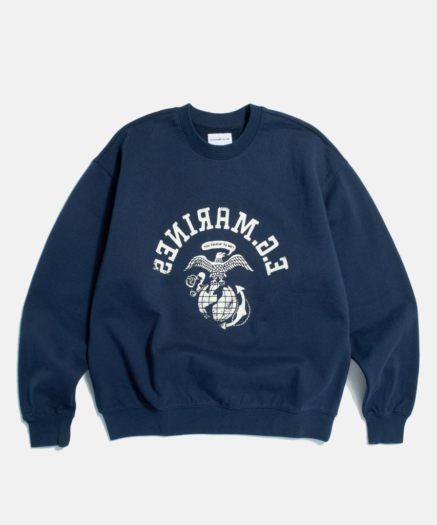 ESPIONAGE Travis Marines Heavyweight Sweatshirt Navy