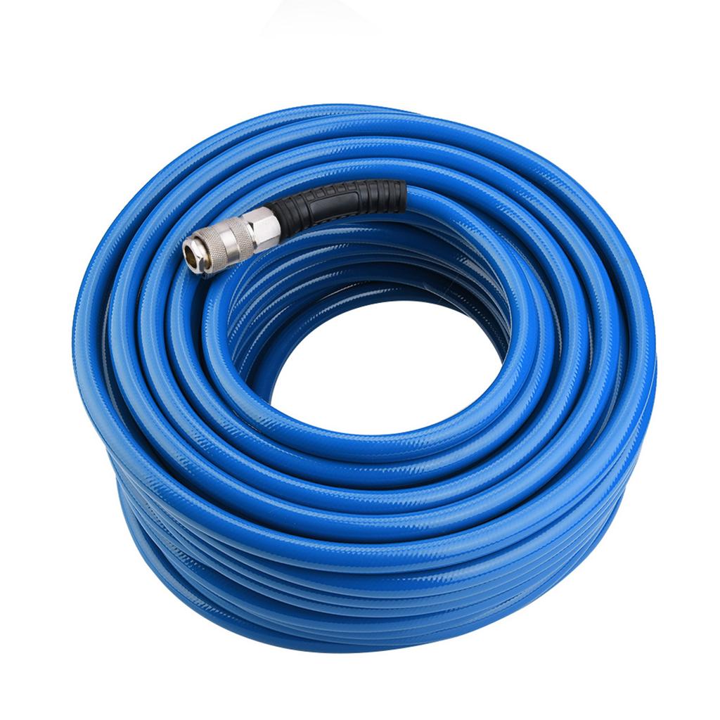 30M Blauer flexibler pneumatischer PVC-Schlauch mit Schnellkupplung für Luftkompressor
