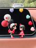 2Pc Cute Couple Car Ornaments for Girls - Suitable for Car Dashboard, Rearview Mirror & Desktop Decoration