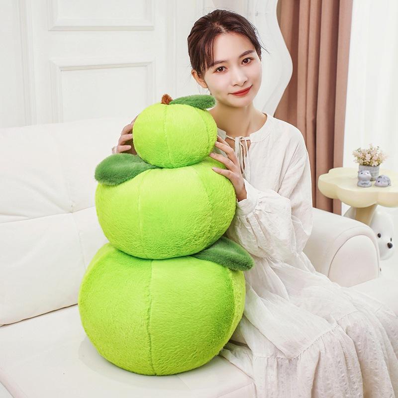 Cartoon Fruit Green Apple Throw Pillow Plush Toy Doll Red Apple Doll Home Pillow Girl Doll