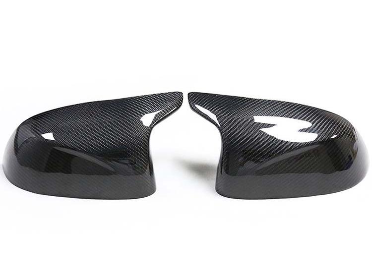 Carbon Fiber Rearview Mirror Cover for BMW X3, X4, X5, X6 (F25, F26, F15, F85, F95) - Horn Style.